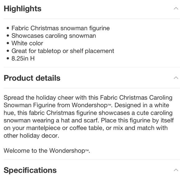 Target Wondershop Caroling Stuffed Weighted Snowman Figure - Picture 10 of 14